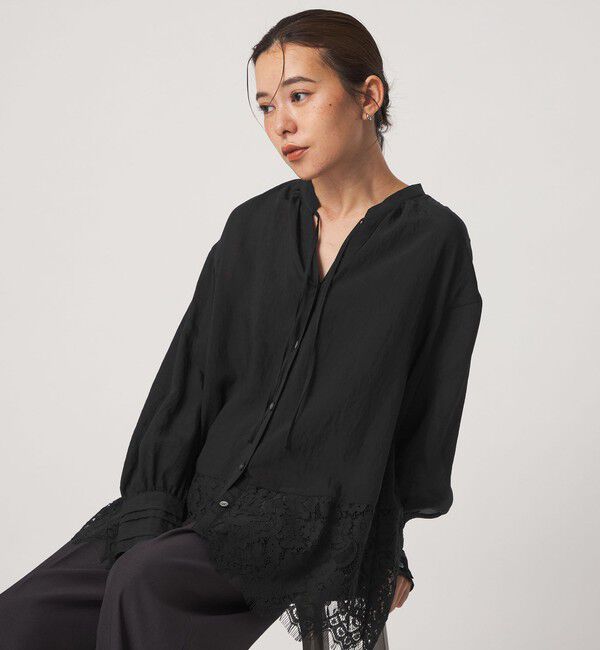 UNITED ARROWS green label relaxing「【結論シリーズ】ミルフィーユレースブラウス」|シャツ・ブラウス|
