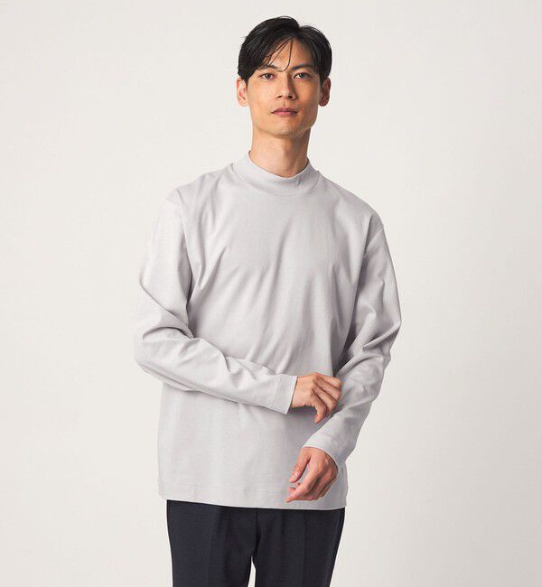 UNITED ARROWS green label relaxing「L/A ポンチ ブラッシュド モックネック カットソー」|Tシャツ・カットソー|LT.GRAY