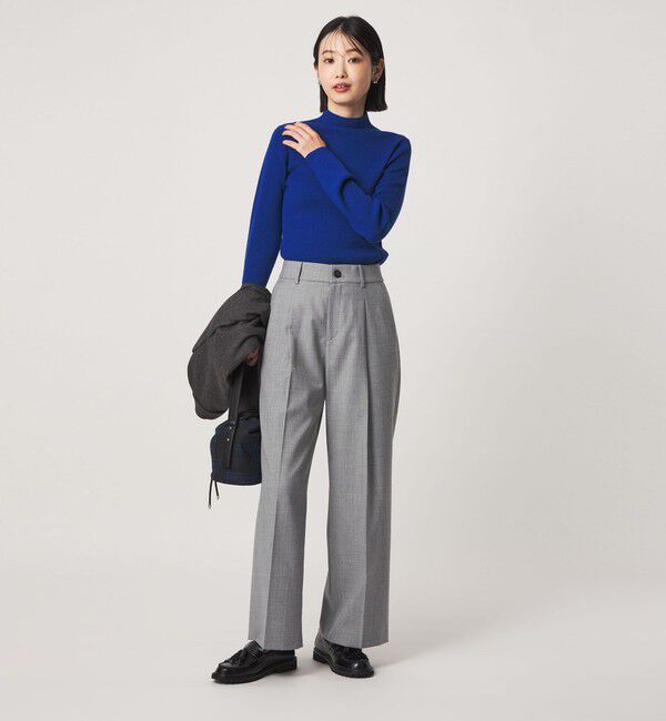 UNITED ARROWS green label relaxing「［size SHORT/TALLあり］Daily Chic サキソニー ワイド パンツ」|スラックス|