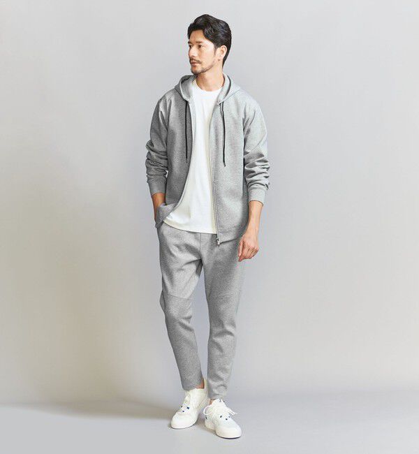 BEAUTY&YOUTH UNITED ARROWS「【WEB限定 WARDROBE SMART】ダブルニット ジップパーカー/セットアップ対応【抗菌・防臭】」|パーカー|