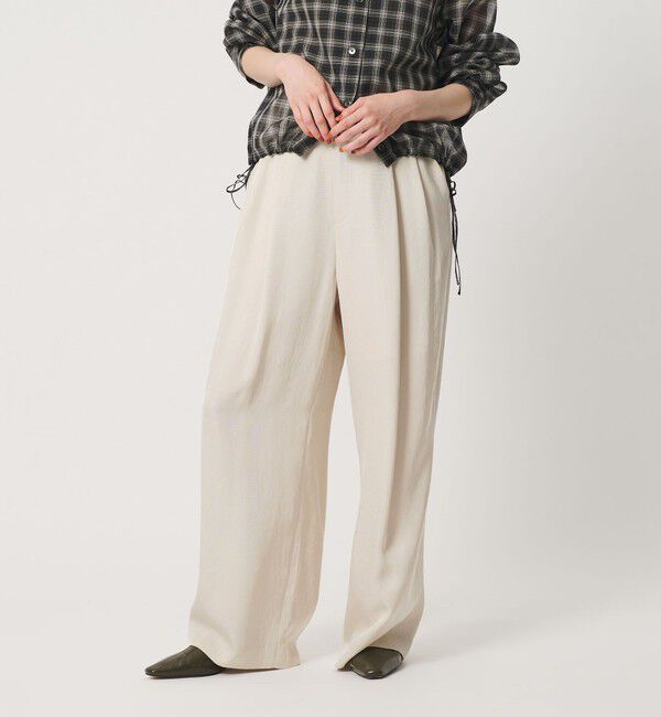 BEAUTY&YOUTH UNITED ARROWS「アセテート 2タック ワイドストレートパンツ ウォッシャブル/オフホワイト」|その他|