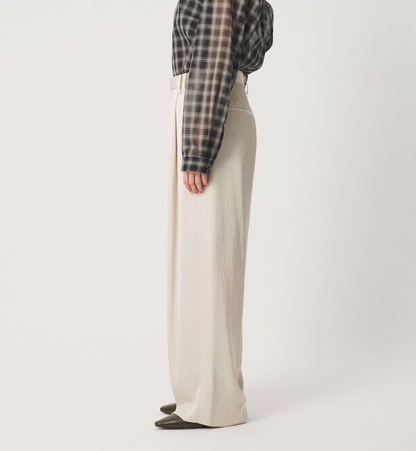 BEAUTY&YOUTH UNITED ARROWS「アセテート 2タック ワイドストレートパンツ ウォッシャブル/オフホワイト」|その他|