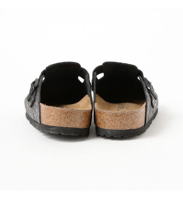 BEAMS「【別注】BIRKENSTOCK / BOSTON &ldquo;BONE PATTERN&rdquo; Smooth BLACK」|サンダル|