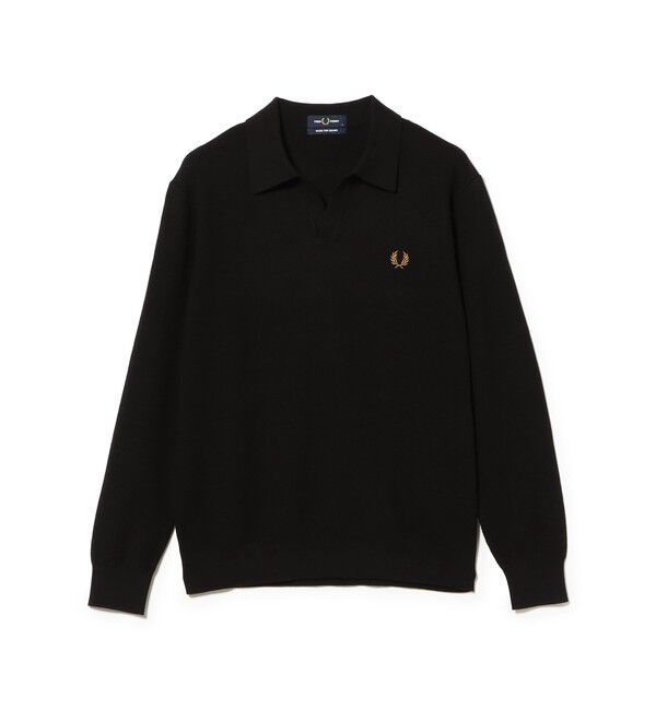 BEAMS「BEAMS｜【別注】FRED PERRY / Skipper Knit Long Sleeve Polo Shirt」|Tシャツ・カットソー|
