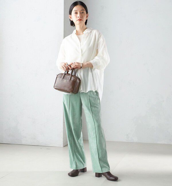 SHIPS for women「〈手洗い可能〉ベッチン ライン ストレート パンツ」|その他|