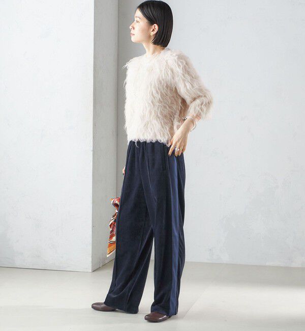 SHIPS for women「〈手洗い可能〉ベッチン ライン ストレート パンツ」|その他|