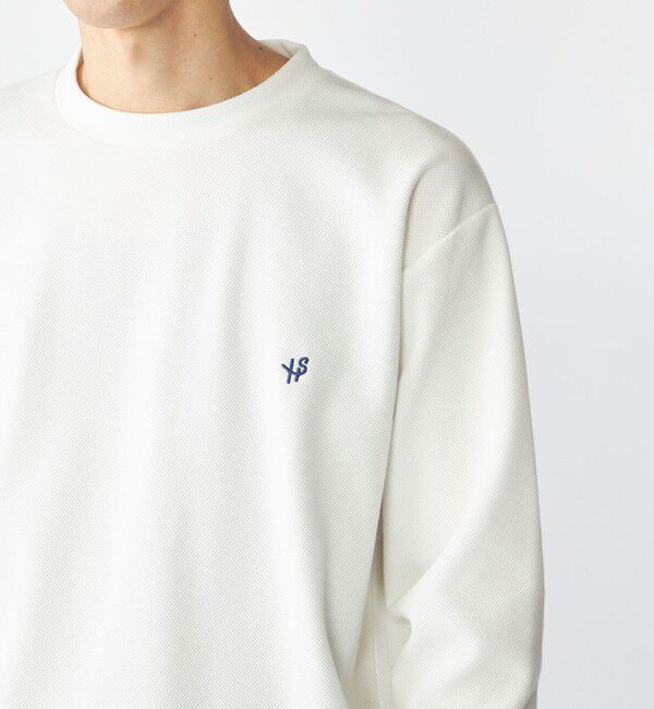 SHIPS「【WEB限定】SHIPS:〈抗菌・防臭〉ワンポイント ロゴ バーズアイ クルーネック 長袖 Tシャツ」|Tシャツ・カットソー|