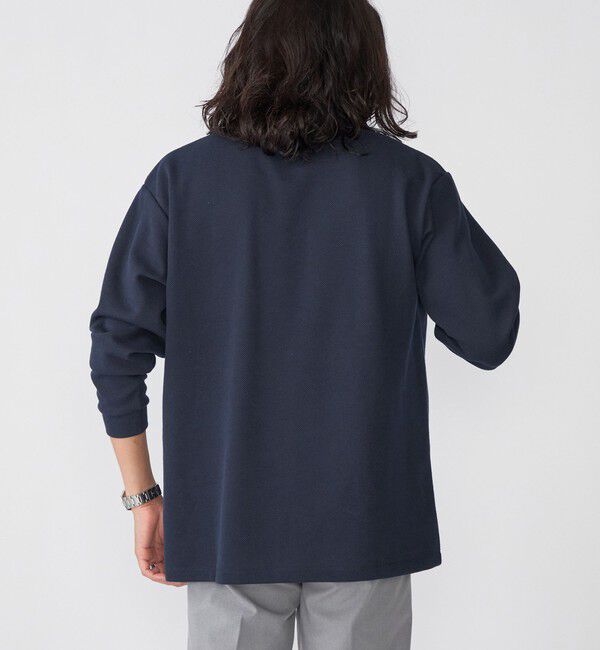 SHIPS「【WEB限定】SHIPS:〈抗菌・防臭〉ワンポイント ロゴ バーズアイ クルーネック 長袖 Tシャツ」|Tシャツ・カットソー|