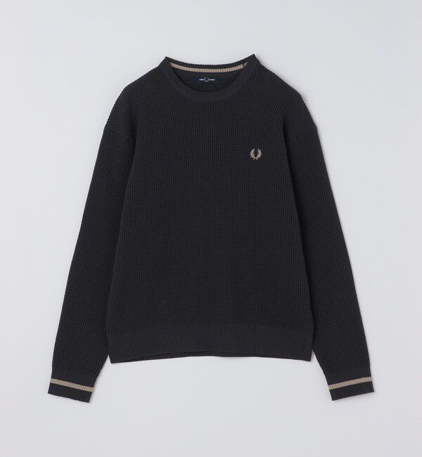SHIPS「【SHIPS別注】FRED PERRY: シングル ティップ ワッフル ニット」|ニット・セーター|