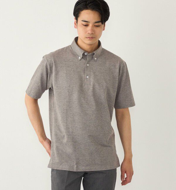 SHIPS Colors 「SHIPS Colors:〈消臭〉Deo-Papi(R) カノコ ボタンダウン ポロシャツ◇」|ポロシャツ|ブラック