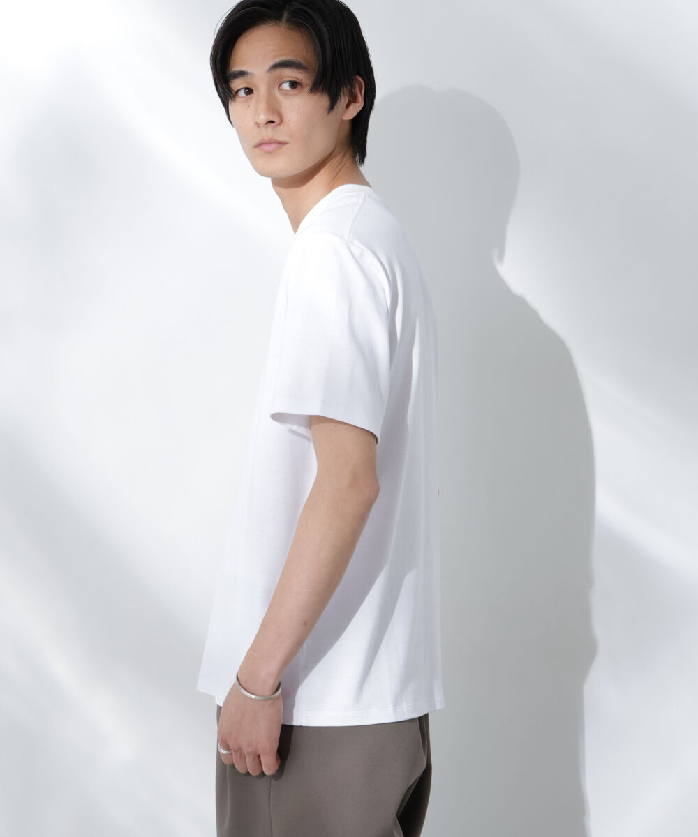 nano･universe「Anti Soaked(R) 汗染み防止 クルーネック レギュラーシルエットTシャツ」|Tシャツ・カットソー|