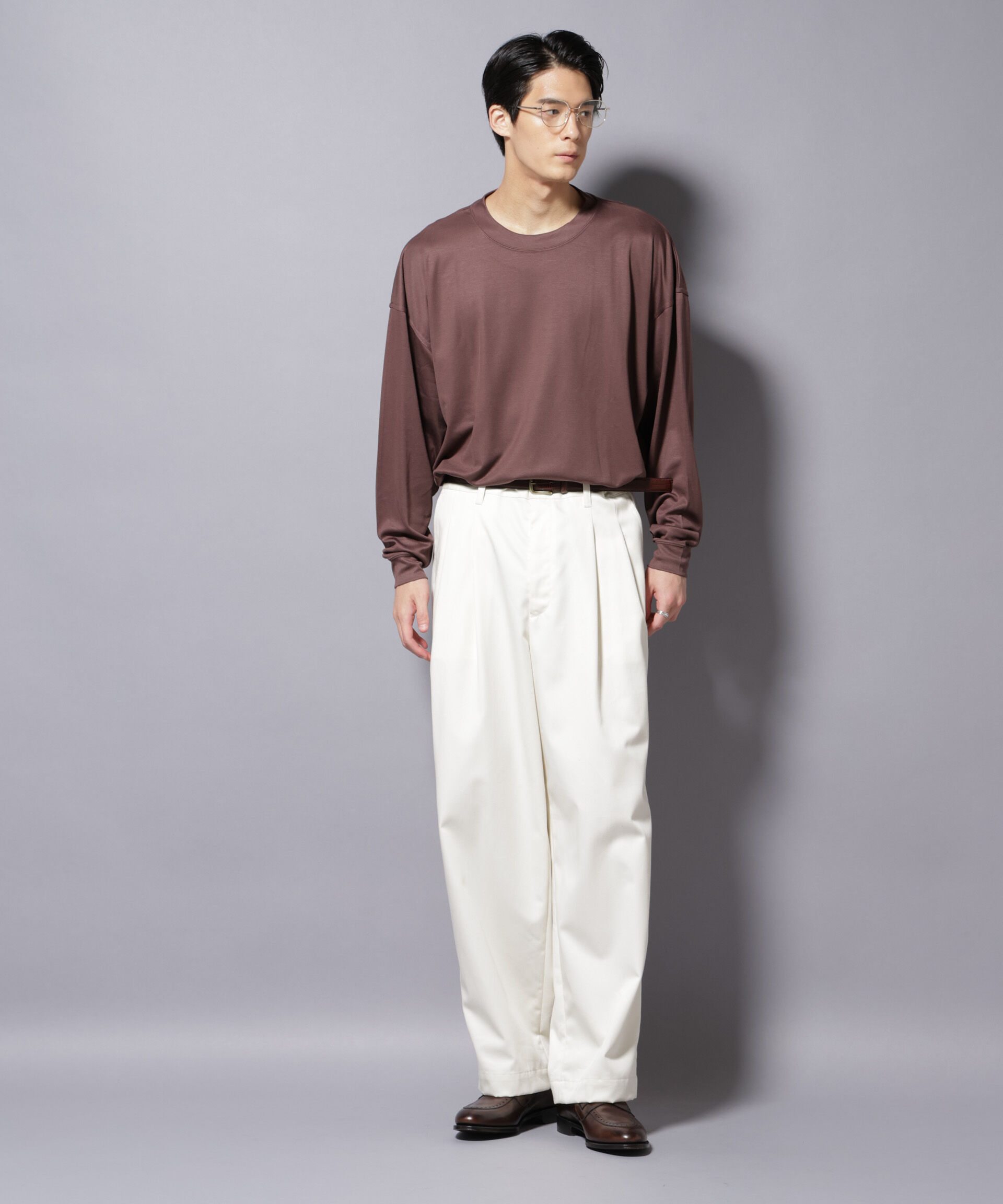 nano･universe「MIYATA&times;NANO JAPAN MADE キュプラ混 Tシャツ 長袖」|Tシャツ・カットソー|
