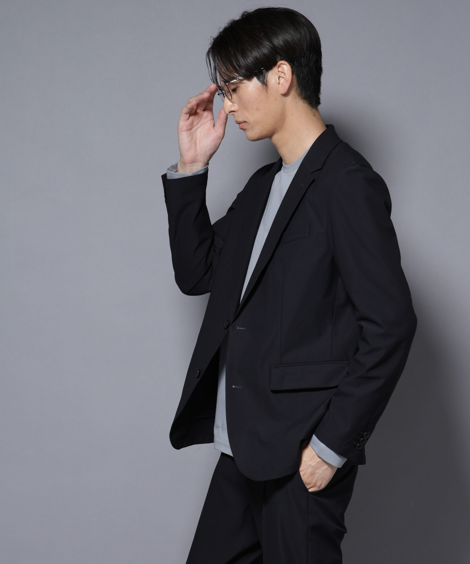 NANO universe「｢N JACKET BASIC｣TEXBRID(R) ﾂｲﾙｼﾞｬｹｯﾄ/ｽﾄﾚｯﾁ･撥水(ｾｯﾄｱｯ 」|スーツ|