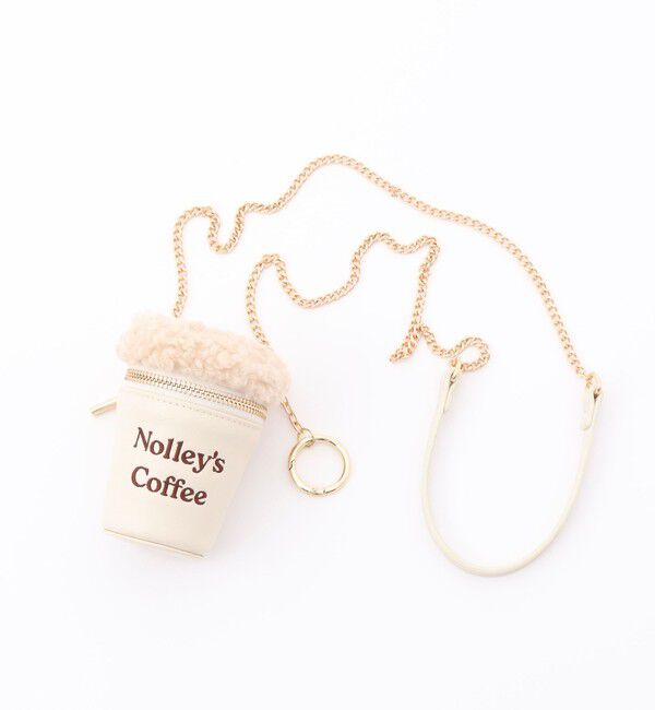 NOLLEY'S「コーヒーポーチチャームショルダー」|チャーム・キーホルダー|オフホワイト