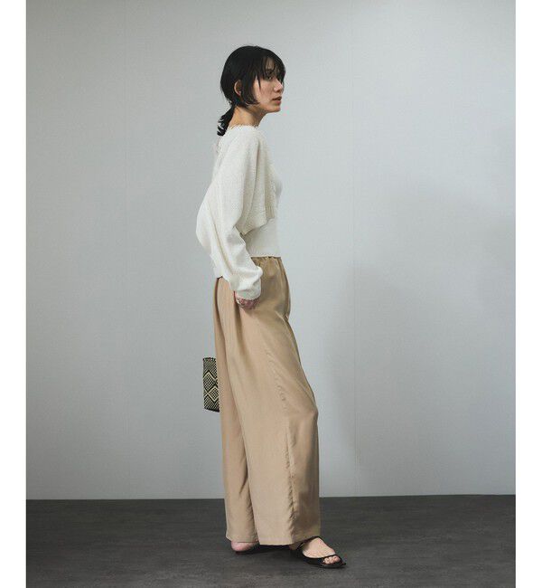 SALON adam et rope'「[25SS]GENTLE SILK パンツ【セットアップ対応】」|チノ|