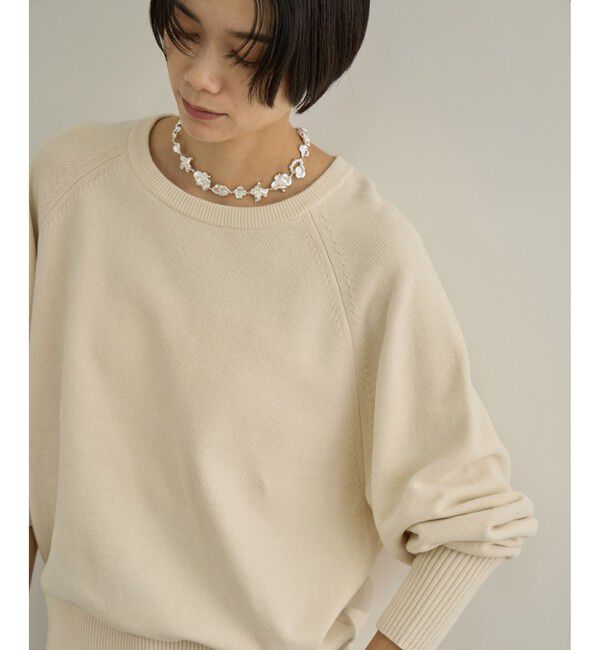 SALON adam et rope'「【CreamyCotton （クリーミーコットン）】クロップドプルオーバー / セットアップ対応」|ニット・セーター|