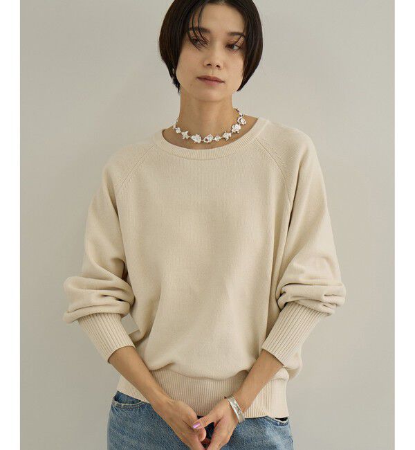 SALON adam et rope'「【CreamyCotton （クリーミーコットン）】クロップドプルオーバー / セットアップ対応」|ニット・セーター|
