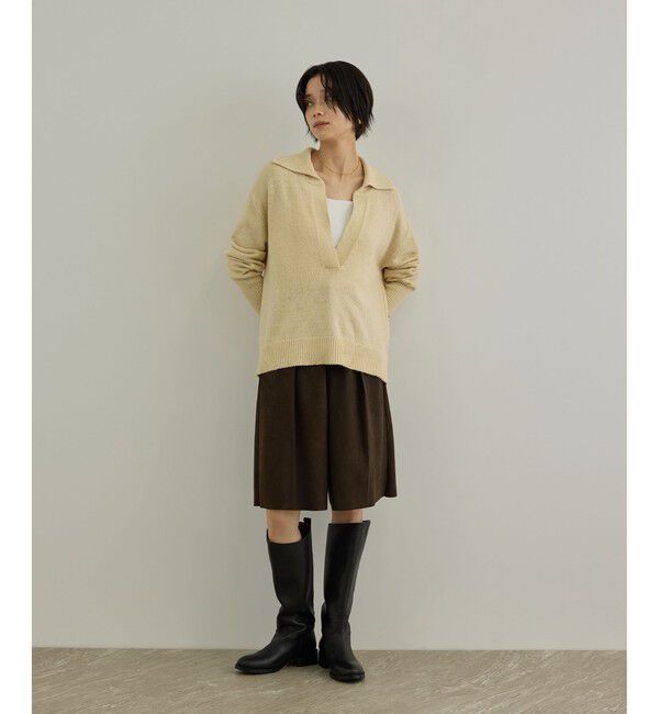 SALON adam et rope'「AMARETTAハーフパンツ / イージーケア」|チノ|