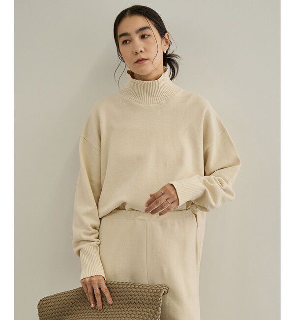 SALON adam et rope'「【CreamyCotton（クリーミーコットン）】タートルネックプルオーバー / セットアップ対応」|ニット・セーター|