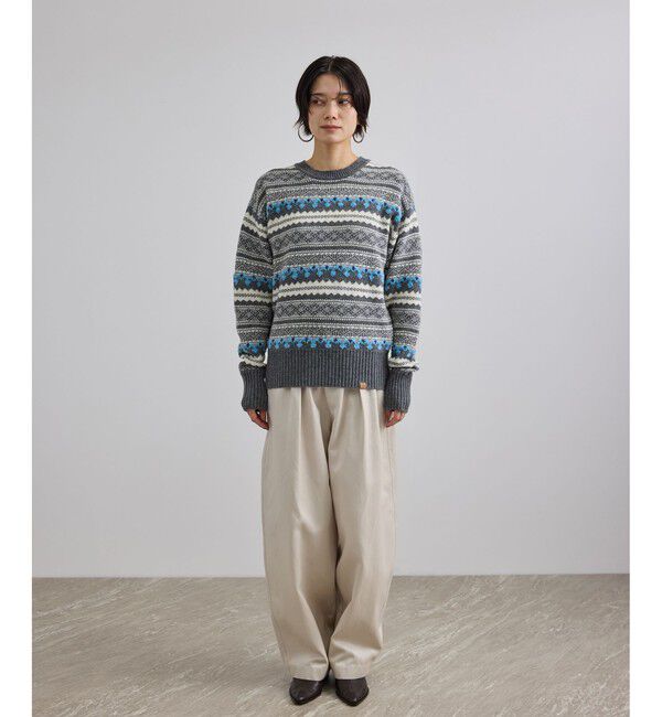 SALON adam et rope'「ベルベルモチーフリバーシブルジャカードプルオーバー」|ニット・セーター|