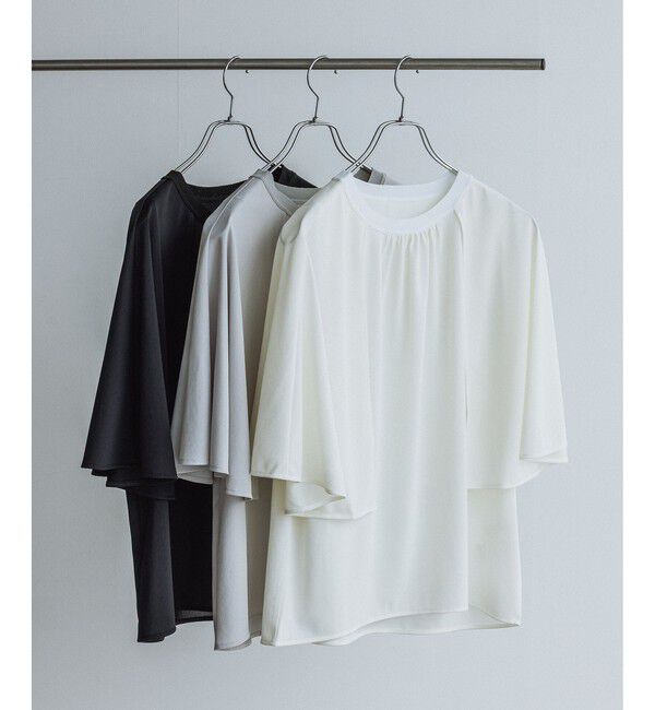 ROPE「ケープスリーブリンキングブラウス/UVカット・接触冷感・通気性・吸水速乾・イージーケア」|Tシャツ・カットソー|