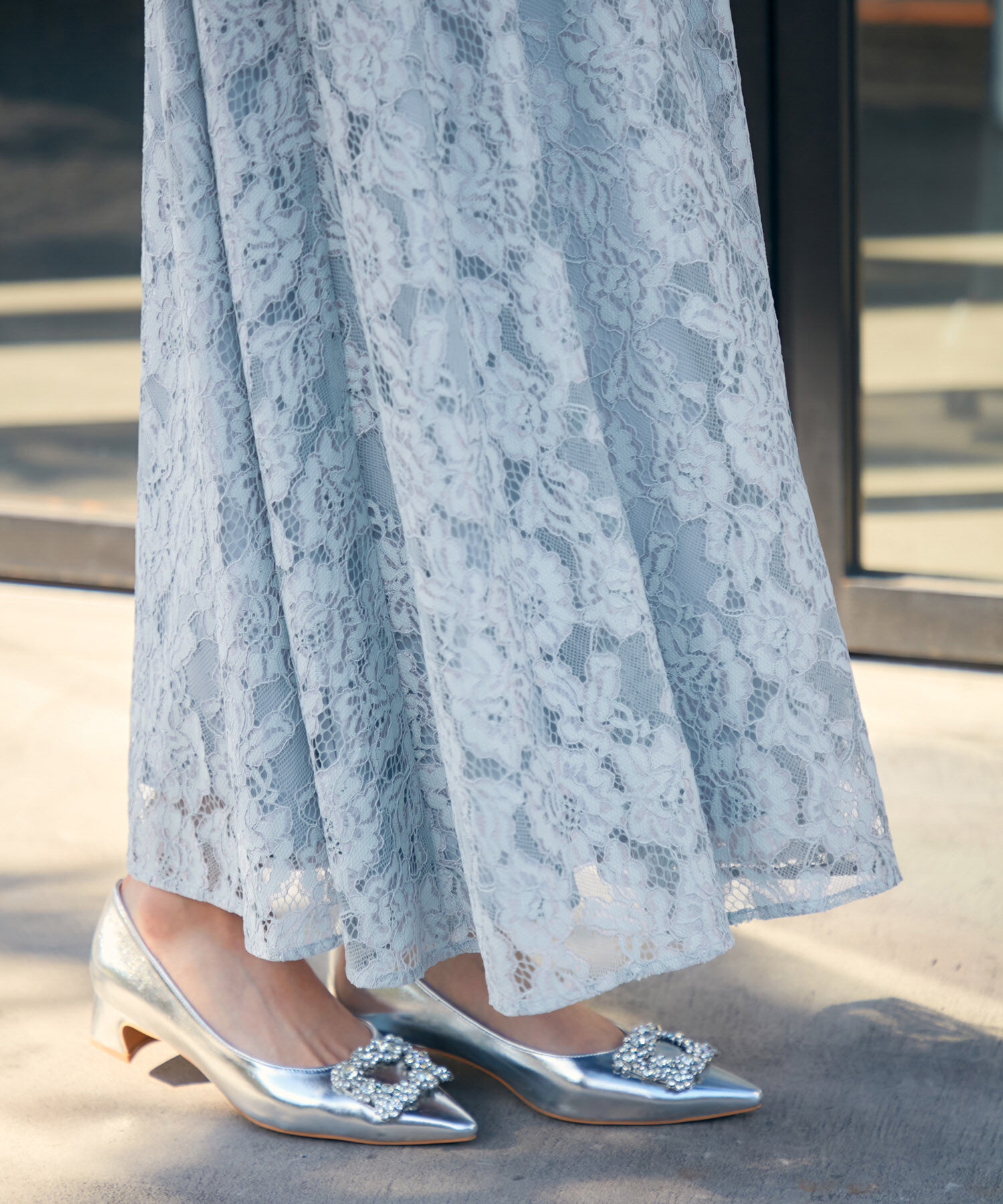 VIS「【VIS DRESS】総レースバックオープンワンピース」|ワンピース|