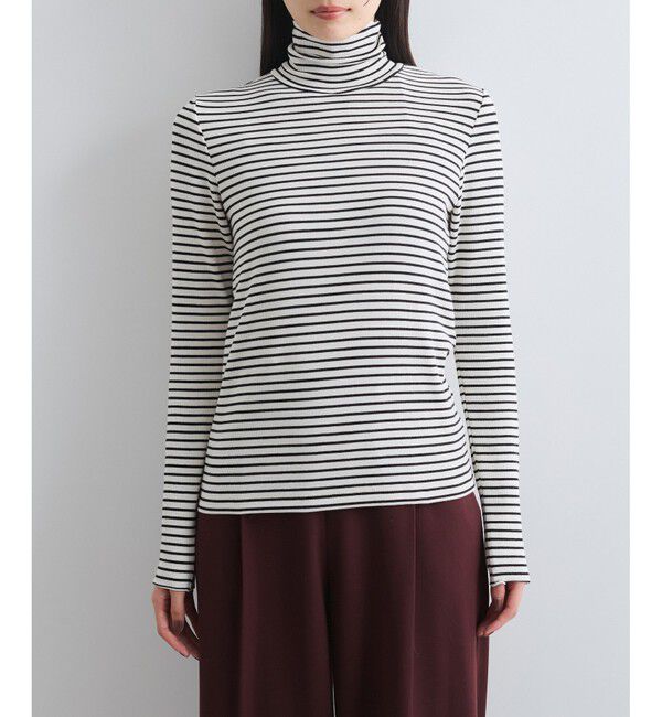 VIS「【静電気防止/洗える 】ハイネック裏起毛テレコカットソー」|Tシャツ・カットソー|