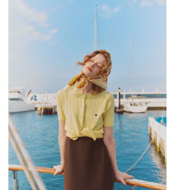 VIS「【POLO BCS】VIS別注ハーフスリーブミニケーブルカーディガン」|カーディガン|