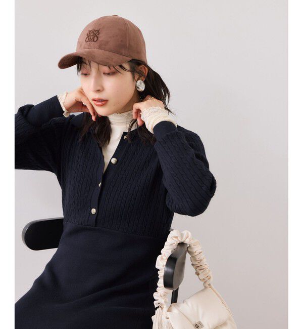 VIS「ポロケーブルモチモチニットワンピース」|ワンピース|