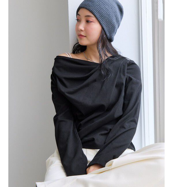 VIS「【WEB限定】長袖ドレープカットソー」|Tシャツ・カットソー|
