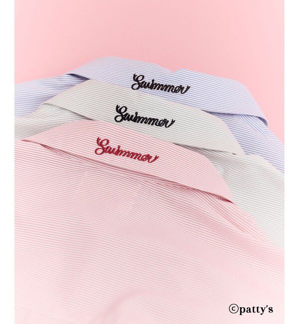 VIS「【SWIMMER&times;VIS】ポイント刺しゅうストライプシャツ」|シャツ・ブラウス|