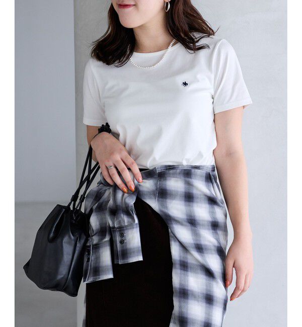 VIS「【POLO BCS】VIS別注刺繍コンパクトTシャツ/一部WEB限定カラー」|Tシャツ・カットソー|ホワイト(10)