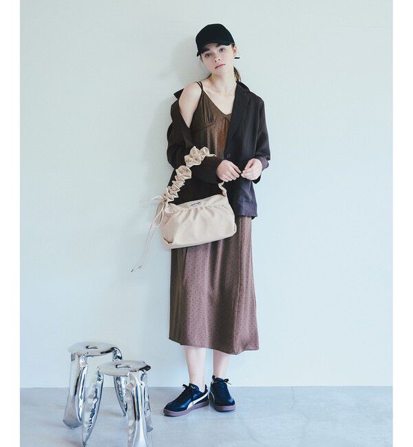 VIS「【OUTDOOR PRODUCTS】VIS別注 スエード ＆ 合皮 フリル ショルダーバッグ / WEB限定カラー」|ショルダー・メッセンジャー|