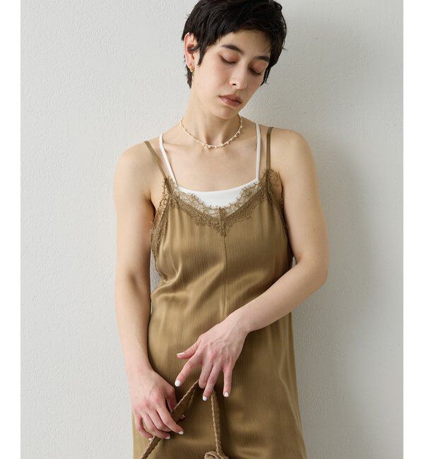 THE PAUSE「【THE PAUSE】レーストリムキャミワンピース」|ワンピース|