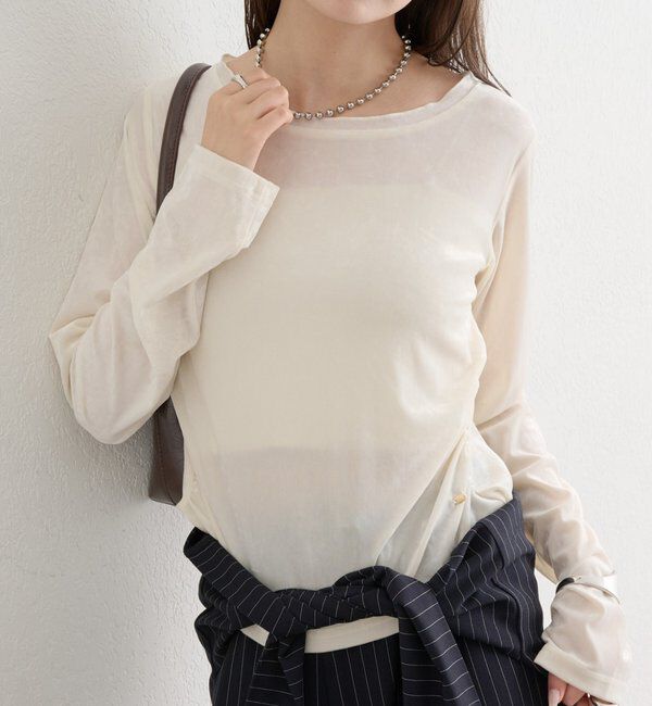  「ベロアメローロングTシャツ」|Tシャツ・カットソー|