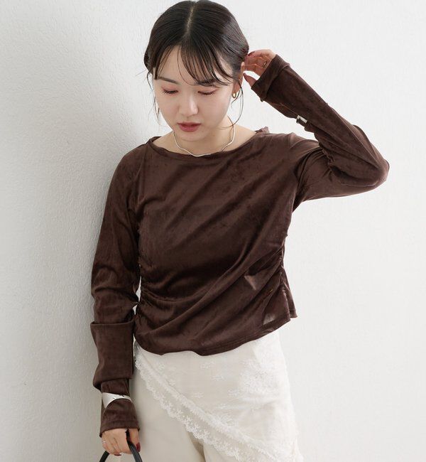  「ベロアメローロングTシャツ」|Tシャツ・カットソー|