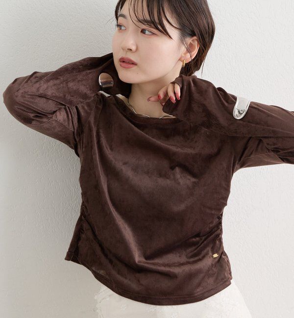  「ベロアメローロングTシャツ」|Tシャツ・カットソー|
