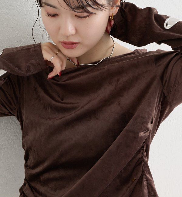  「ベロアメローロングTシャツ」|Tシャツ・カットソー|