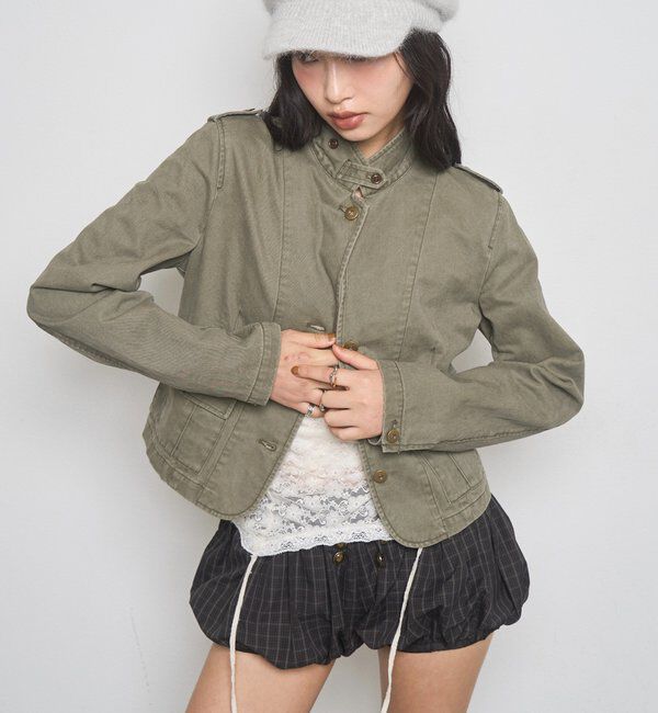  「【26AW LOOK掲載品番】2wayスタンドミリタリージャケット」|ブルゾン・スタジャン|