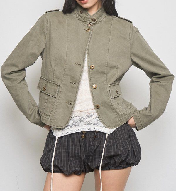  「【26AW LOOK掲載品番】2wayスタンドミリタリージャケット」|ブルゾン・スタジャン|
