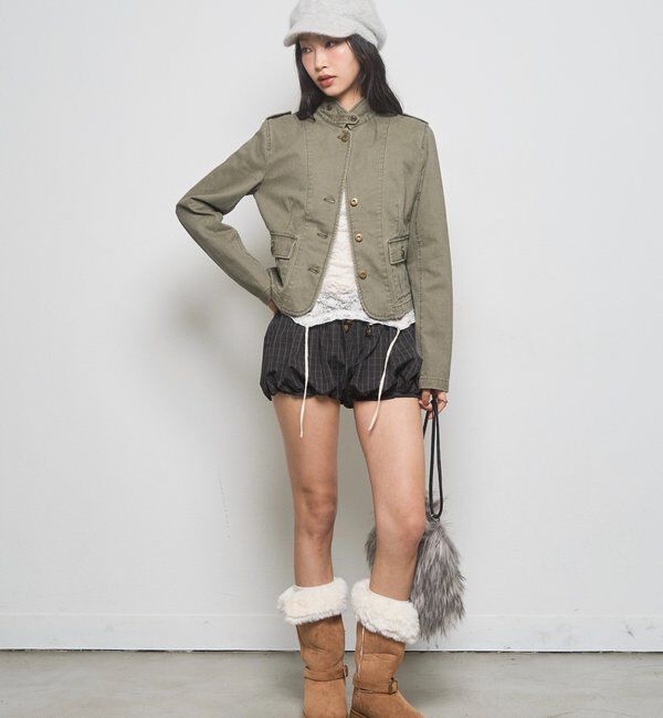  「【26AW LOOK掲載品番】2wayスタンドミリタリージャケット」|ブルゾン・スタジャン|