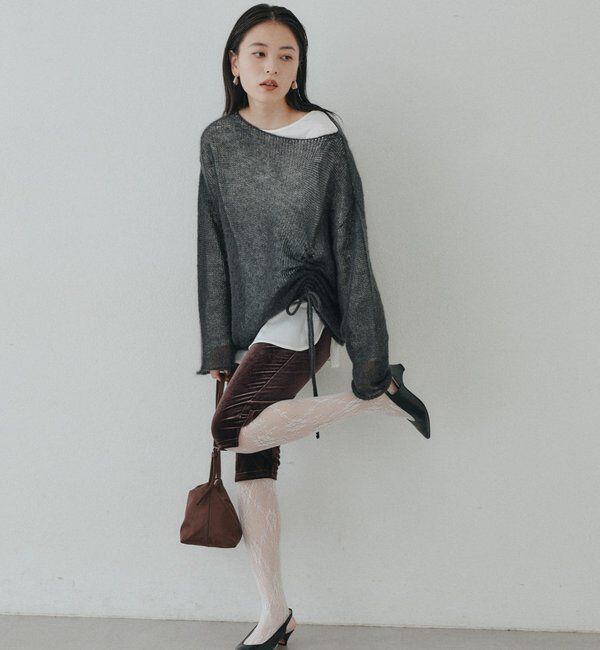  「【再入荷】シアーギャザーニット」|ニット・セーター|