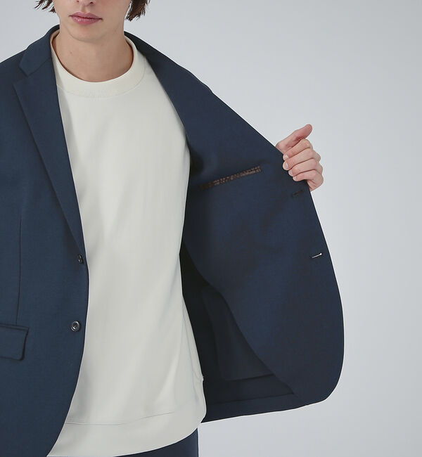 ABAHOUSE「【セットアップ対応/FLEX JACKET】ポンチ シャンブレー ジャケット」|テーラードジャケット|