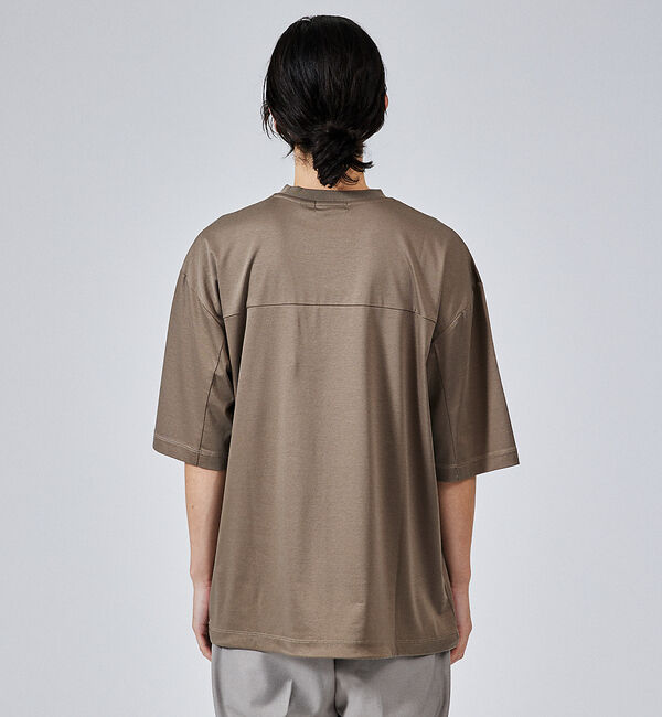 ABAHOUSE「【ドローコード】Wシルケット ドレープ Tシャツ / オーバーサイズ」|Tシャツ・カットソー|
