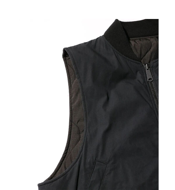 ABAHOUSE「【MADE IN STANDARD】 BLACK MA-1 VEST REVER」|ベスト・ジレ|