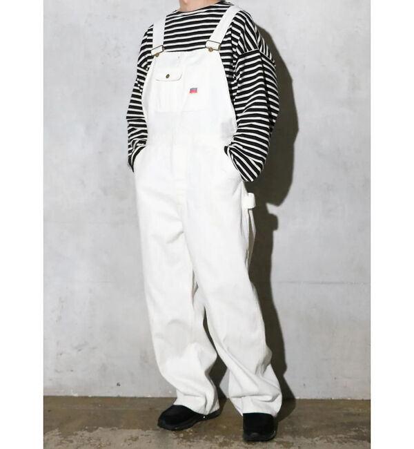 ABAHOUSE「【PENNEY'S 】 10oz DENIM 50S OVERALL/オーガニッ」|オールインワン|ホワイト