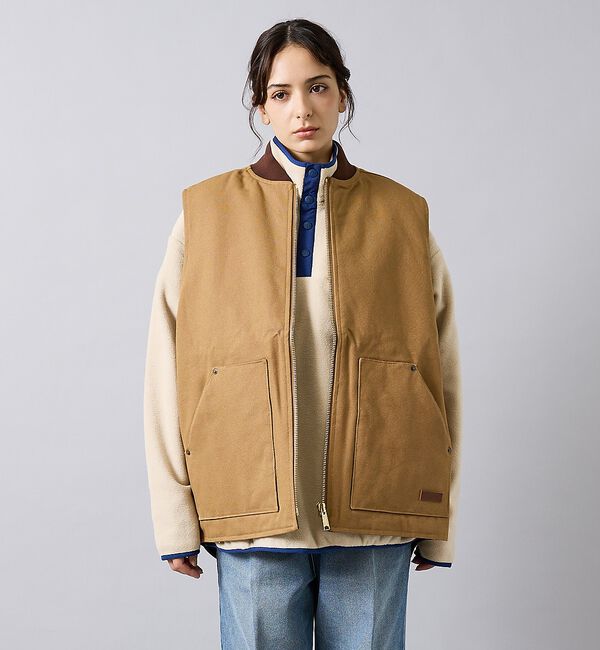 ABAHOUSE「【POLER/ポーラー】DUCK CANVAS VEST/中綿/ユニセックス【W」|ベスト・ジレ|