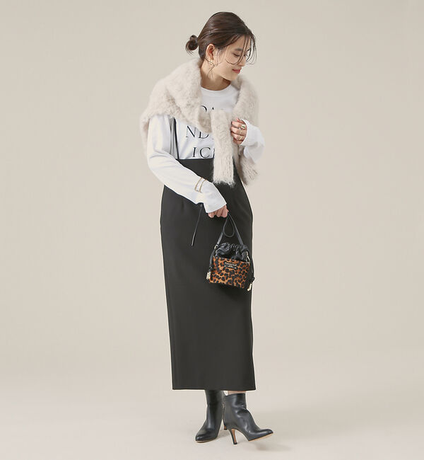 Rouge vif「【XSサイズ展開】【ロングセラー】ハイウエストサスペンダースカート」|スカート|