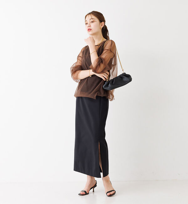 Rouge vif「ストレッチ タイトスリットスカート」|スカート|