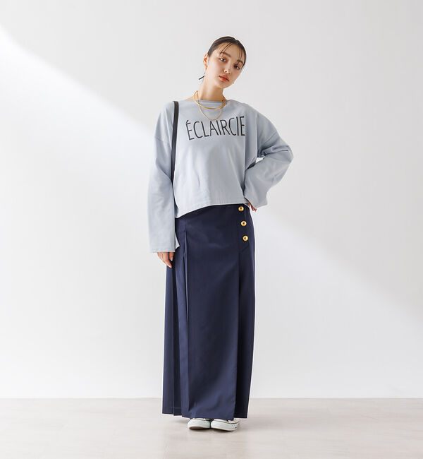 Rouge vif「ショート丈 ロゴミニ裏毛ロンT」|Tシャツ・カットソー|